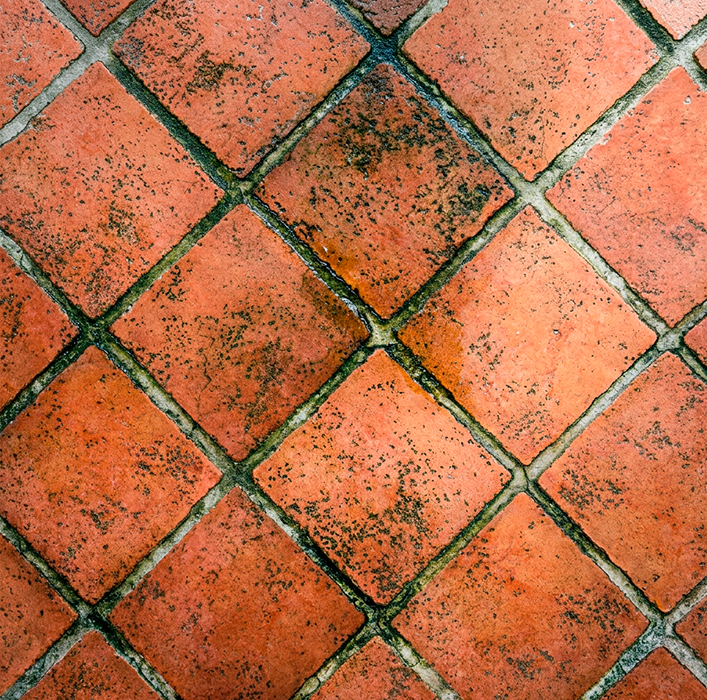Tiles before cleaning